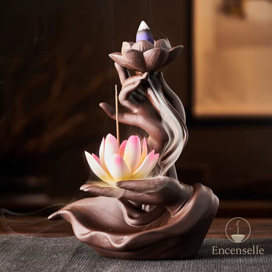 Brûleur d'encens  – Main & Lotus